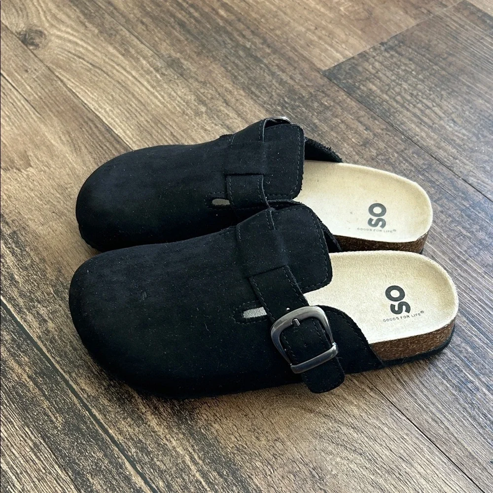 SO Black Kids clog Shoes with Buckle